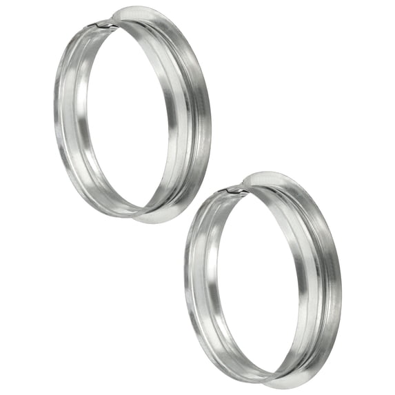 Uxcell 2 Pcs 6 Inch Duct Connector Flange, Round Galvanized Steel Air Ducting Mounting Plate Great for Heating Cooling Ventilation, Silver Tone
