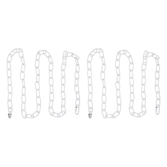 Uxcell 2 Pcs 6 ft Light Fixture Chain Metal Looping Link Up to 110 lbs White Tone