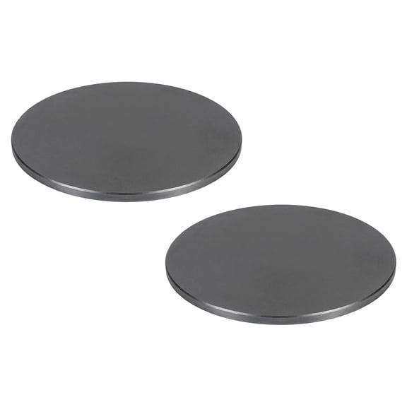 Uxcell 2 Pcs 6" x 1/4" (6 mm) Hot Rolled Steel Plate, A36 Circle Weldable Steel Round Sheet Round Metal Base Plate for Structural Support Construction Industrial DIY Projects, Black