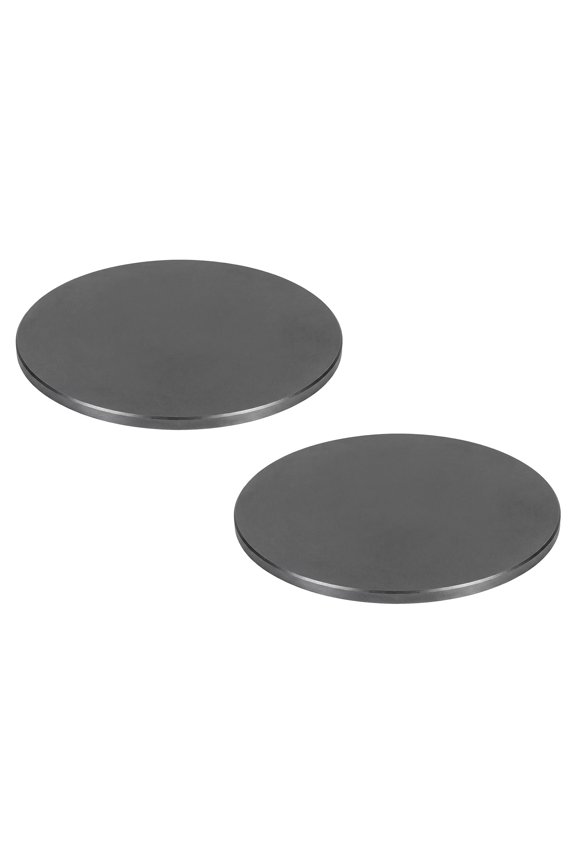 2 Pcs 6" x 1/4" (6 mm) Hot Rolled Steel Plate, A36 Circle Weldable Steel Round Sheet Round Metal Base Plate for Structural Support Construction Industrial DIY Projects, Black