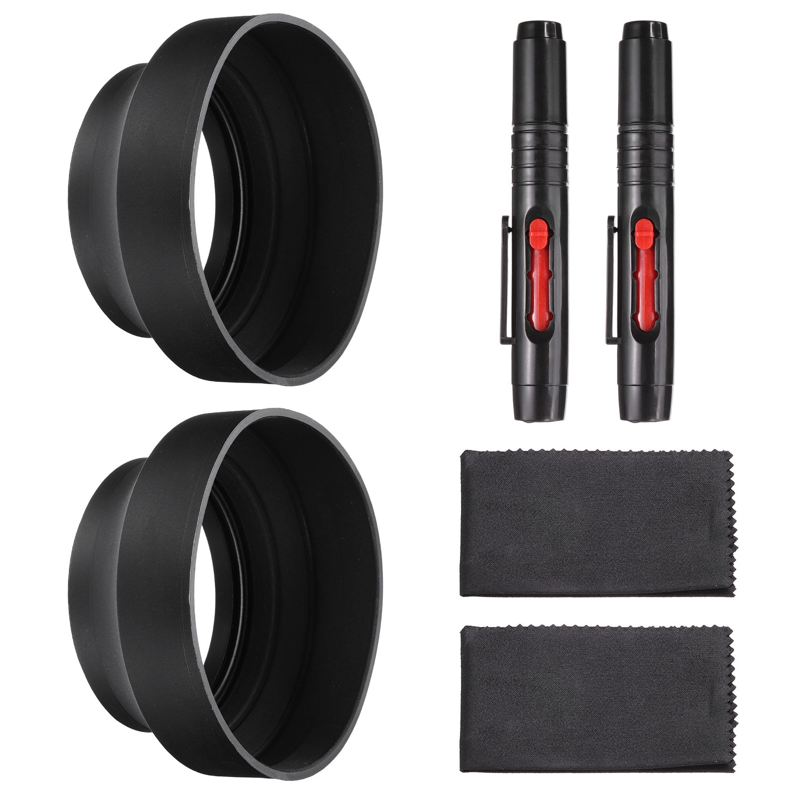 Uxcell 2 Pcs 82mm Rubber Camera Lens Hood Sun Shade/Shield with ...