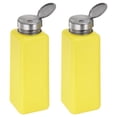 thumbnail image 1 of Uxcell 2 Pcs Alcohol Liquid Press Pumping Dispenser 500ML Nail Polish Remover Empty Bottle Yellow, 1 of 5