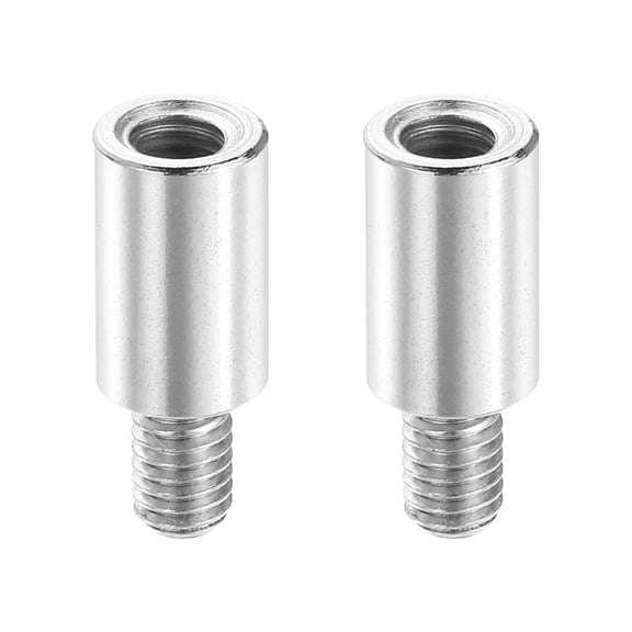 Uxcell 2 Pcs Arcade Game Joystick Extender(10mm) - Arcade Joystick Shaft Extender Thickened Game Controller Rod Screw for Classic Fighting Machine, Silver