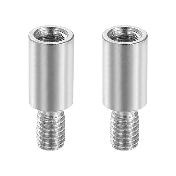 Uxcell 2 Pcs Arcade Game Joystick Extender(9mm) - Arcade Joystick Shaft Extender Game Controller Rod Screw for Classic Fighting Machine, Silver