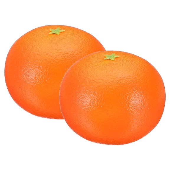 Uxcell 2 Pcs Artificial Orange, Foam Lifelike Fake Fruit Model Orange