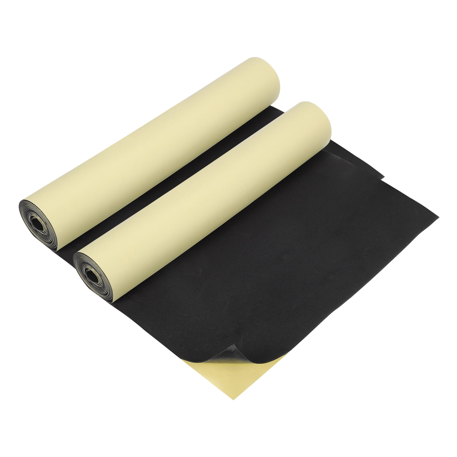 Uxcell 2 Pcs Black Foam Sheets, 78"x13"x 1/32" Self Adhesive EVA Foam Roll with Adhesive Backing for Crafts DIY Projects Furniture Protecting Gap Filling