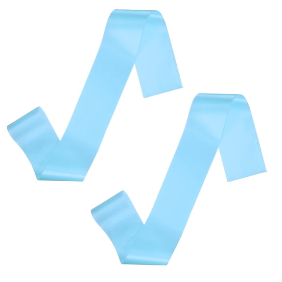 Uxcell 2 Pcs Blank Satin Sash, 71" x 4.7" Pageant Sash Plain Senior Party Decorations for Women Bride Birthday Wedding Graduation DIY Custom, Light Blue