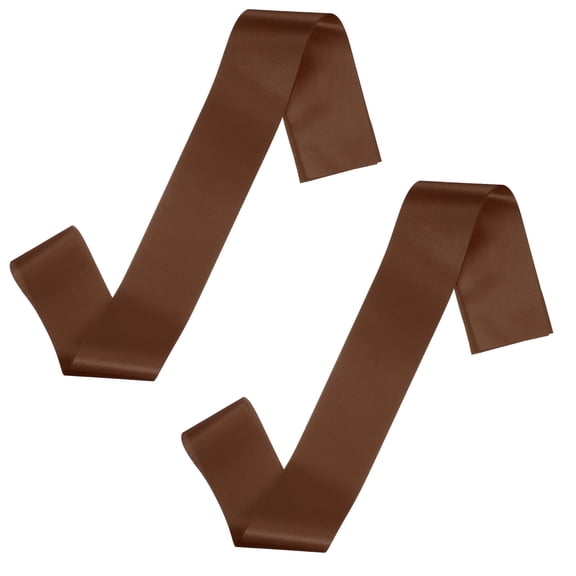 Uxcell 2 Pcs Blank Satin Sash, 71" x 4.7" Pageant Sash Plain Senior Party Decorations for Women Bride Birthday Wedding Graduation DIY Custom, Brown