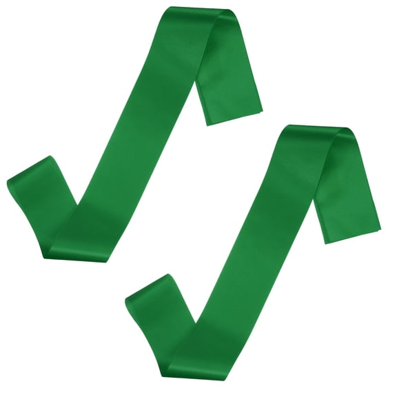 Uxcell 2 Pcs Blank Satin Sash, 71" x 4.7" Pageant Sash Plain Senior Party Decorations for Women Bride Birthday Wedding Graduation DIY Custom, Green