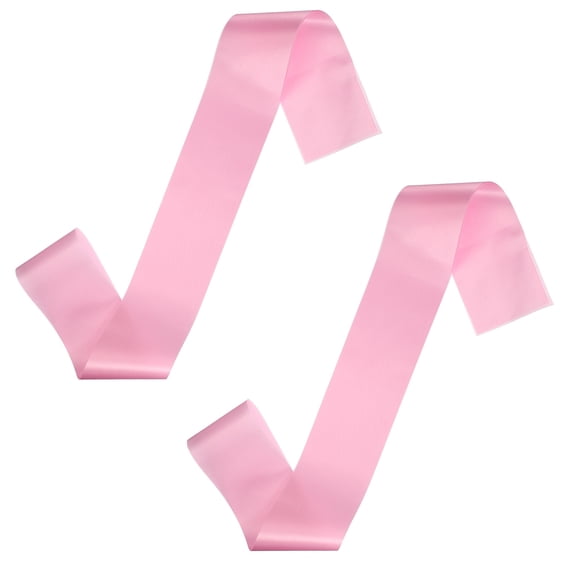 Uxcell 2 Pcs Blank Satin Sash, 71" x 4.7" Pageant Sash Plain Senior Party Decorations for Women Bride Birthday Wedding Graduation DIY Custom, Pink