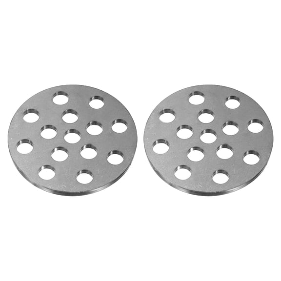 Uxcell 2 Pcs Bottom Fire Grate 3.1" Round BBQ Grill Grate Replacement High Heat Charcoal Plate Steel Plate Grilling Accessories for Grilling/Barbecue/Stove
