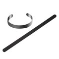 thumbnail image 1 of Uxcell 2 Pcs Bracelet Blanks 5/16" x 6" Stainless Steel Stamping Bangle Blanks, Black, 1 of 6
