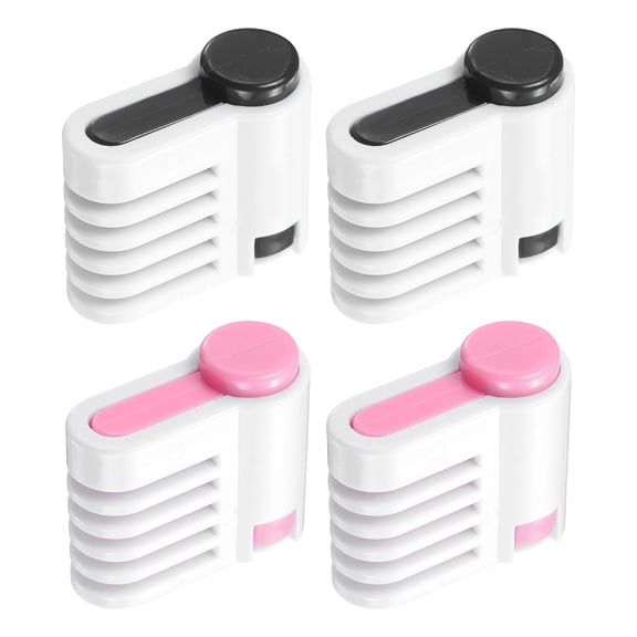 Uxcell 2 Pcs Cake Leveler Slicer, DIY Cake Slicer, 5 Layers Bread Leveler Cutter Kitchen Fixing Tools for Bread, Pink/Black