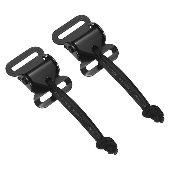 Uxcell 2 Pcs Cam Buckle with Nylon Pull Tab, 1.1 Inch Zinc Alloy Quick Adjust Spring Loaded Non-Slip Cam Lock Buckle for Webbing Backpack Bag Straps, Black