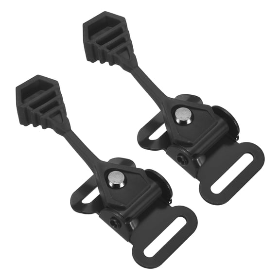 Uxcell 2 Pcs Cam Buckle with Rubber Pull Tab, 1.1 Inch Zinc Alloy Quick Adjust Spring Loaded Non-Slip Cam Lock Buckle for Webbing Backpack Bag Straps, Black