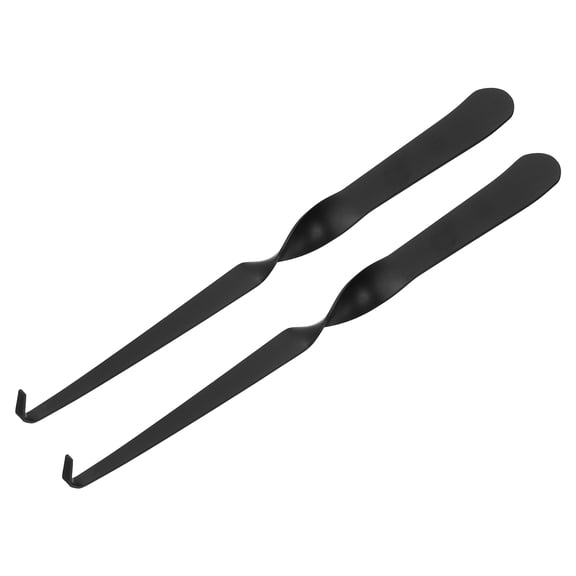 Uxcell 2 Pcs Candle Wick Dipper, Candle Snuffer Wick Hook, Flame Dipper Snuffer Twisted Design for Putting Out Flame, Black