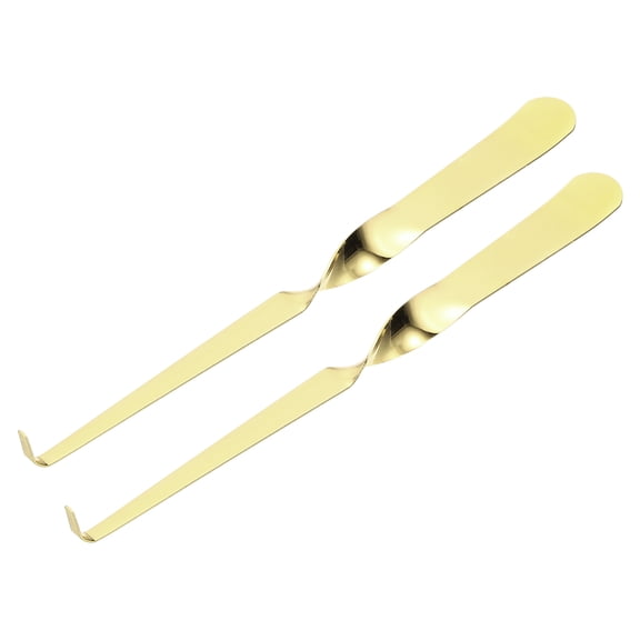 Uxcell 2 Pcs Candle Wick Dipper, Candle Snuffer Wick Hook, Flame Dipper Snuffer Twisted Design for Putting Out Flame, Gold