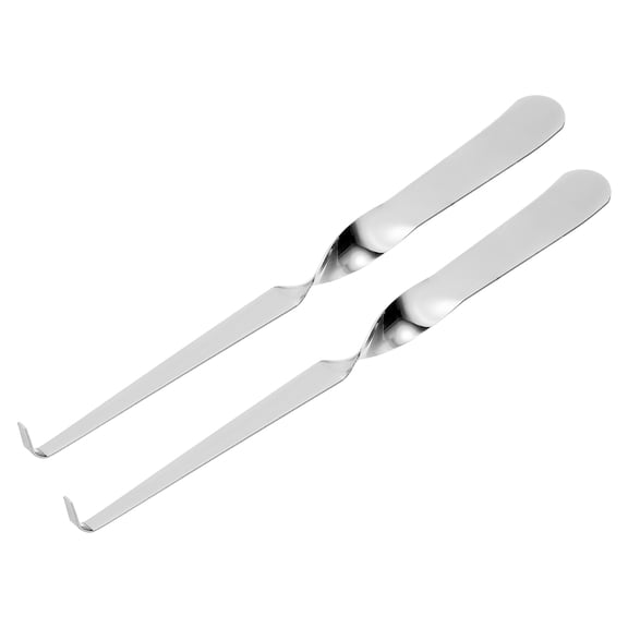 Uxcell 2 Pcs Candle Wick Dipper, Candle Snuffer Wick Hook, Flame Dipper Snuffer Twisted Design for Putting Out Flame, Silver