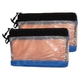 thumbnail image 1 of Uxcell 2 Pcs Canvas Tool Pouch, 12 Inch Multi Purpose Zipper Tool Bag Small Waterproof Zipper Pouch with Clear Window Metal Hooks for Storing Organizing Screwdrivers Pliers, Blue, 1 of 7