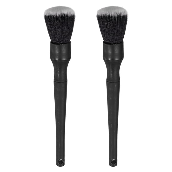 Uxcell 2 Pcs Car Detailing Brush 9.25" Soft Bristle Auto Cleaning Brush Scratch Free Automotive Cleaner Duster for Exterior Interior Dashboard Wheels Air Vents, Black