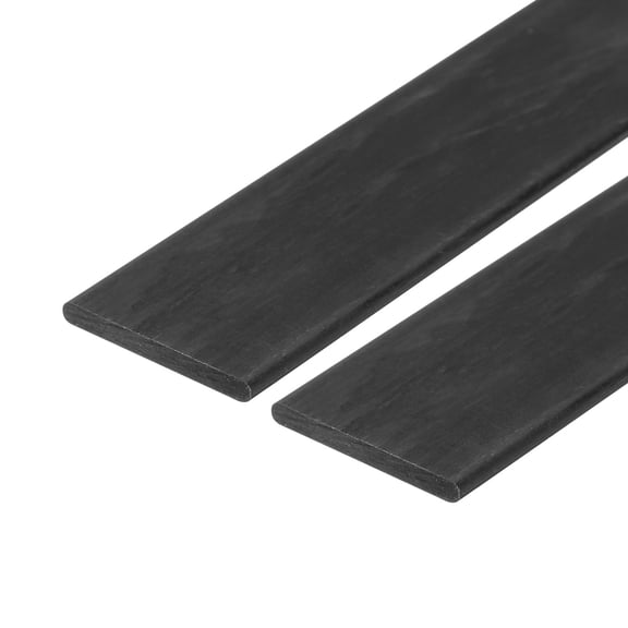 Uxcell 2 Pcs Carbon Fiber Strip 2x19mm 500mm Length Pultruded Flat Carbon Fiber Bars Kites, RC Airplane
