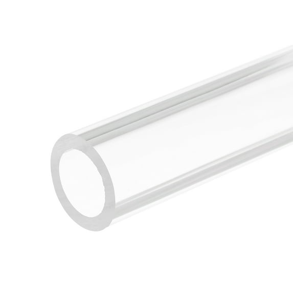 Uxcell 2 Pcs Clear Acrylic Pipes Round Tube for Lamps and Lanterns 25mm x 35mm x 305mm