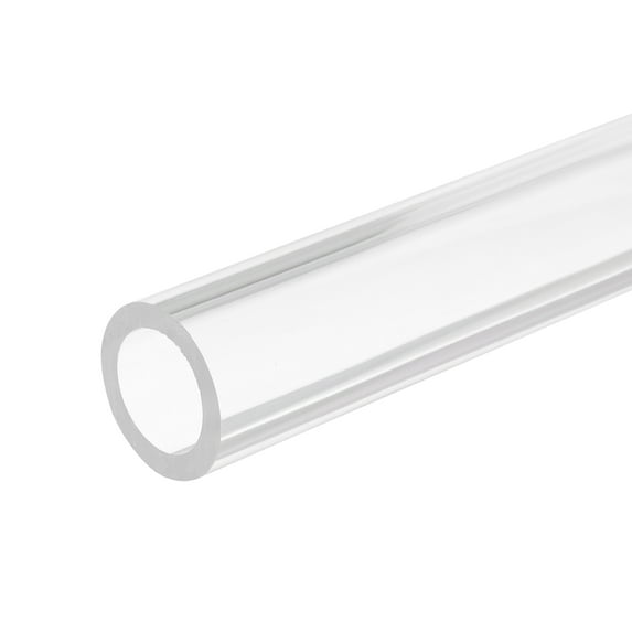 Uxcell 2 Pcs Clear Acrylic Pipes Round Tube for Lamps and Lanterns 25mm x 35mm x 350mm