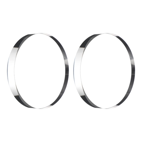 Uxcell 2 Pcs Clear Glass Paperweight, 2.76 x 2.76 x 0.39 Inch Clear Paperweight Decorative for Home Decoration Reading Photography Daily Office Gifts, Clear(Round)