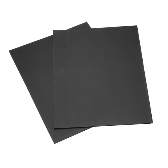 Uxcell 2 Pcs Corrugated Plastic Sheet, 4mm Black Corrugated Plastic Boards 16 x 12 Inch Blank Waterproof Yard Signs for DIY Crafts, Guidepost Decorations, Party Decoration