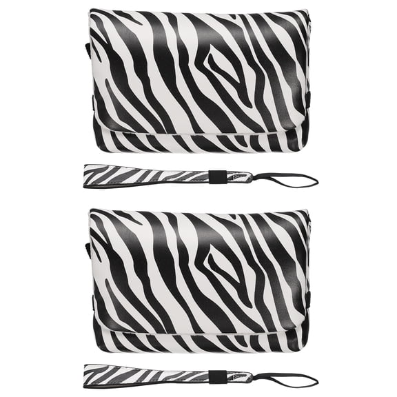 Uxcell 2 Pcs Digital Camera Storage Bag, Nylon Polyester Multi-Purpose Small Portable Storage Bags for Photography CCD Machine Women Men Travel Cosmetic Clutch Purse, Black and White
