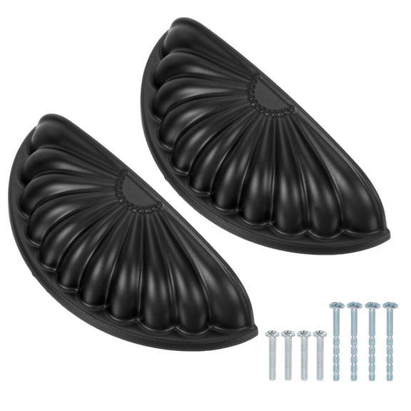 Uxcell 2 Pcs Drawer Cup Pulls 3" Hole Center Vintage Furniture Handles Knobs Black