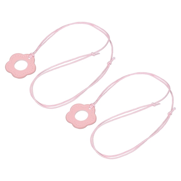 Uxcell 2 Pcs Eyeglass Holder Necklace Ring, Eyeglasses Chain Holder Anti-Lost Sunglasses Neck Strap Soft Portable Eye Glasses Lanyard for Women and Men, Pink Flower
