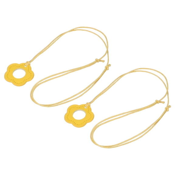 Uxcell 2 Pcs Eyeglass Holder Necklace Ring, Eyeglasses Chain Holder Anti-Lost Sunglasses Neck Strap Soft Portable Eye Glasses Lanyard for Women and Men, Yellow Flower