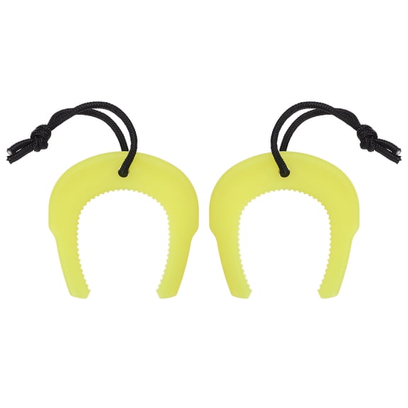 Uxcell 2 Pcs First Responder Door Stop, 2.44" Plastic Door Jam Stoppers with Nylon Cord Attachment for Home Safety Services Door Pinch Guard from Closing, Yellow