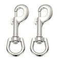 thumbnail image 1 of Uxcell 2 Pcs Flag Swivel Snap Clips, 4.1 Inch Heavy Duty Alloy Flag Pole Snaps Hooks, Silver Tone, 1 of 6