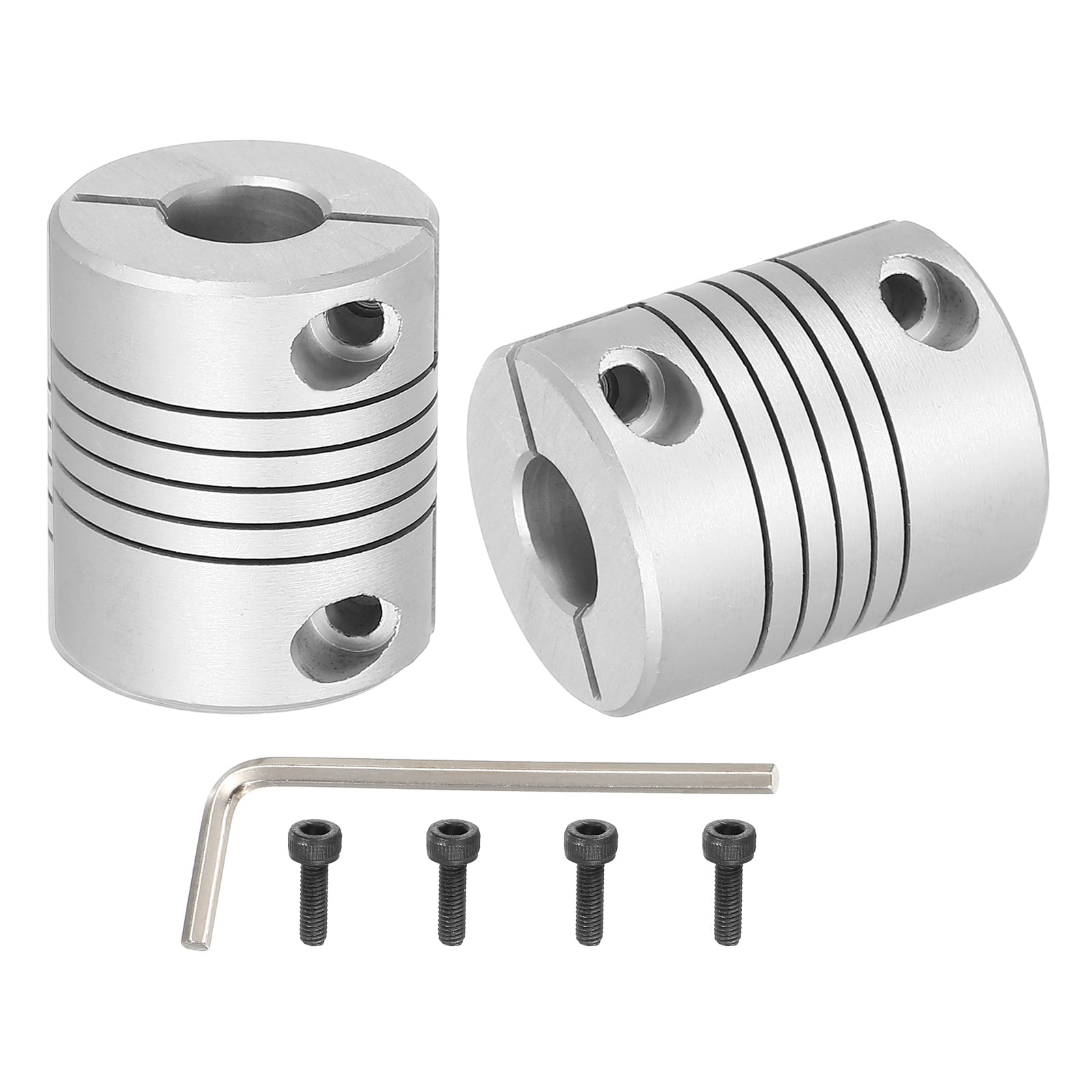 Uxcell 2 Pcs Flexible Couplings 10mm to 10mm Aluminum Alloy Joint ...