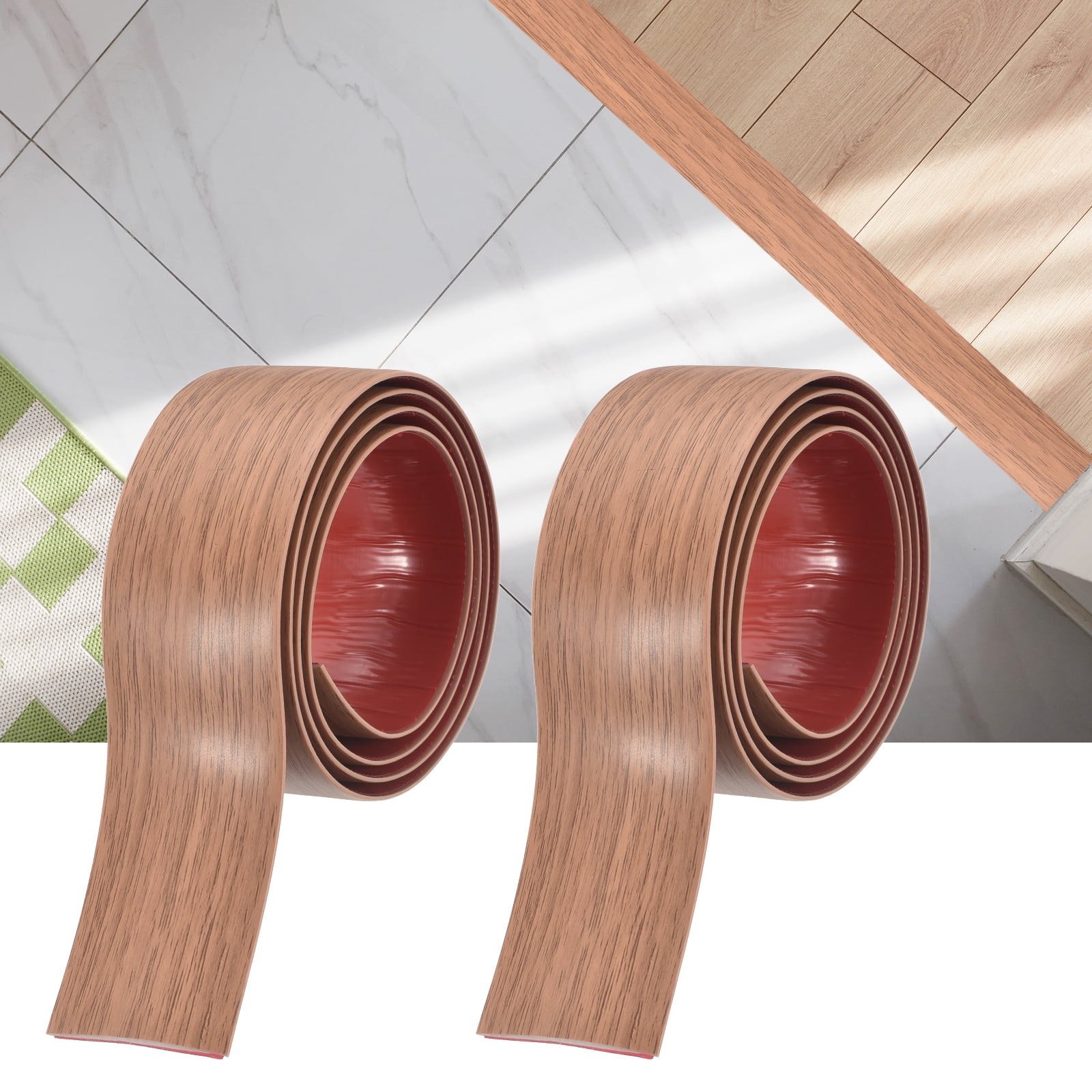 3.3ft Self-Adhesive Laminate Floor Transition Strip – Maple Color, 4cm/5cm/7.6cm Wide – Covers Gaps Between Tile, Wood & Vinyl Flooring