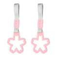 thumbnail image 1 of Uxcell 2 Pcs Flower Shaped Car Handle Straps, Car Hanging Accessories Bumper Warning Ring Drift Charm for Auto Bus Decor Interior Exterior Decoration, Pink (White Strap), 1 of 6