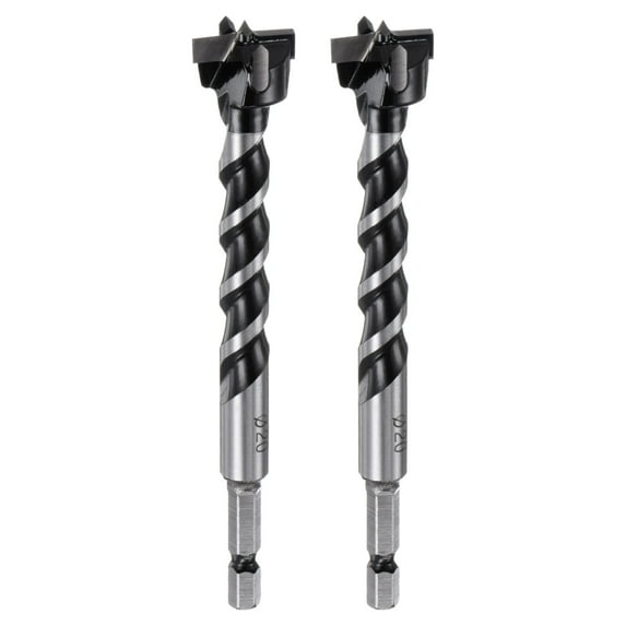 Uxcell 2 Pcs Forstner Drill Bit 20mm (25/32") Dia YG8/C1 Tungsten Carbide Wood Forstner Bits