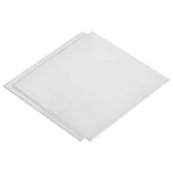 Uxcell 2 Pcs GR1 Titanium Plate Sheet 4" x 4" x 0.02" Titanium Foil Plate Sheet Flat Metal Plate