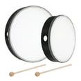 thumbnail image 1 of Uxcell 2 Pcs Hand Drum Music Percussion 10 Inch & 8 Inch Wood Frame Drum Set with Drum Stick Musical Instrument for Musical Education Home Party Performance Supplies (Black), 1 of 6