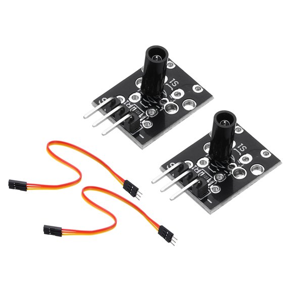 Uxcell 2 Pcs KY-002 SW-18015P Shock Vibration Switch Sensor Module, 3 Pin 3.3-5V Shock Vibration Sensor Module for Current Circuit Electronic DIY Accessories Kit, Black
