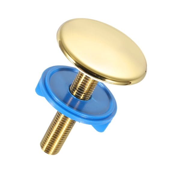 Uxcell 2 Pcs Kitchen Sink Hole Cover, Solid Brass Faucet Hole Cover with Silicone Ring, Universal Tap Cap Decorative Stopper Cap Blanking Brass Metal Plug for Kitchen Sink, Gold