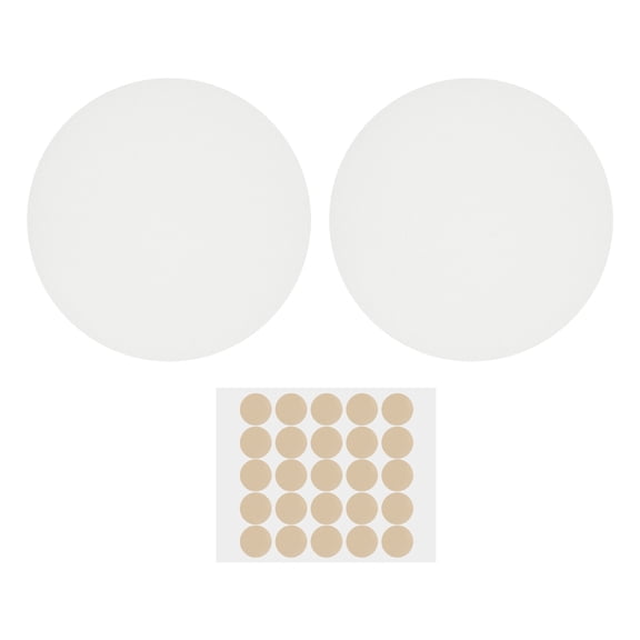 Uxcell 2 Pcs Lampshade Diffuser, 5.51" Dia Round Diffuser Fabric Lamp Cover Proof Light Softener Shades with Adhesive Dots for 5inch LED Recessed Ceiling Light Downlight Pendants, Soft White