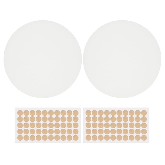 Uxcell 2 Pcs Lampshade Diffuser, 7.48" Dia Round Diffuser Fabric Lamp Cover Proof Light Softener Shades with Adhesive Dots for 7inch LED Recessed Ceiling Light Downlight Pendants, Soft White