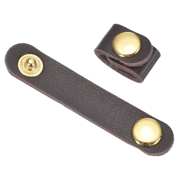 Uxcell 2 Pcs Leather Handbag Strap Shortener, 2.4 Inch Top Handle Keeper Strap Keepers Shoulder Bag Straps Gripper Bag Protector for Handbag Bags Satchel Clutch Bags, Brown