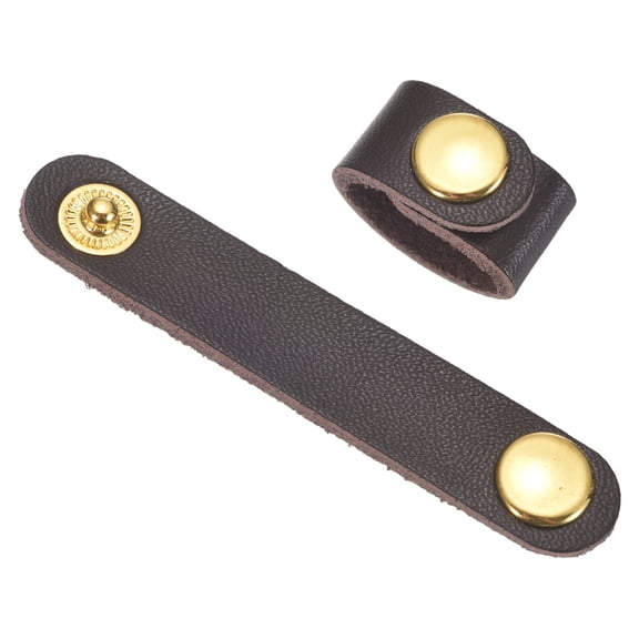 Uxcell 2 Pcs Leather Handbag Strap Shortener, 2.7 Inch Top Handle Keeper Strap Keepers Shoulder Bag Straps Gripper Bag Protector for Handbag Bags Satchel Clutch Bags, Brown