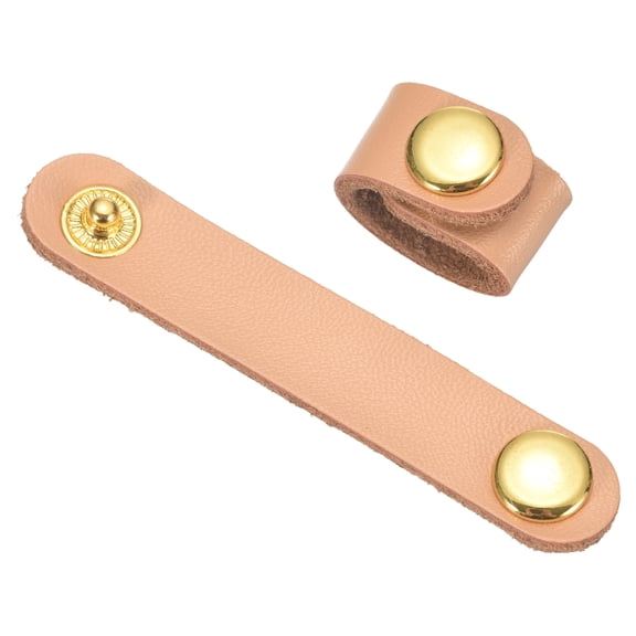 Uxcell 2 Pcs Leather Handbag Strap Shortener, 2.7 Inch Top Handle Keeper Strap Keepers Shoulder Bag Straps Gripper Bag Protector for Handbag Bags Satchel Clutch Bags, Light Brown
