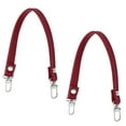 thumbnail image 1 of Uxcell 2 Pcs Leather Purse Handle Strap, 10 Inch Purse Strap DIY Replacement, Burgundy, 1 of 6