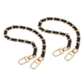 thumbnail image 1 of Uxcell 2 Pcs Leather Purse Handle Straps, 12 Inch Chain Straps Replacement DIY Flat Chain Straps, Black, 1 of 7